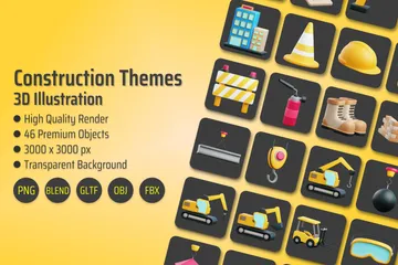 Construction 3D Illustration Pack
