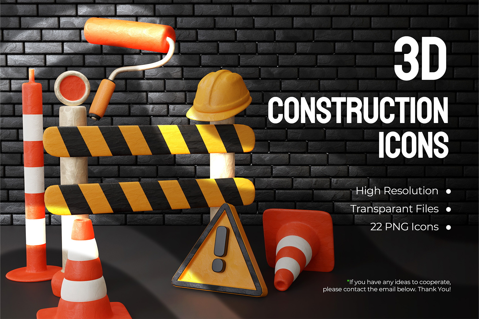 Premium Construction 3D Illustration Pack From Industry 3D Illustrations