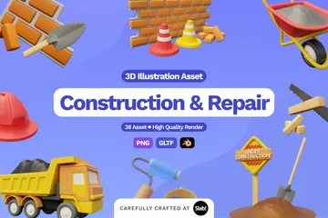 Construction And Repair 3D Icon Pack
