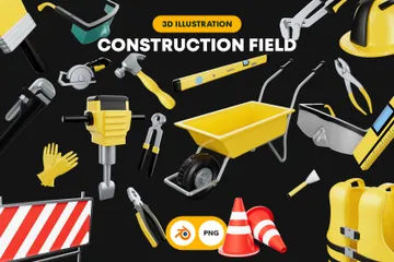 Construction Field 3D Icon Pack