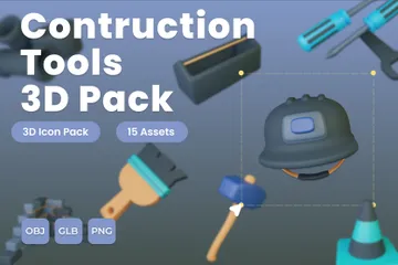 Construction Tools 3D Icon Pack