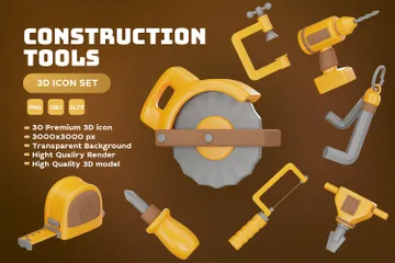 Construction Tools 3D Icon Pack