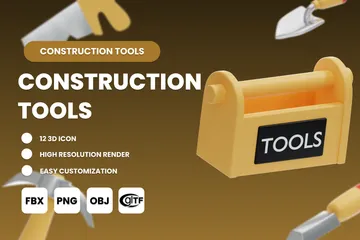 CONSTRUCTION TOOLS 3D Icon Pack