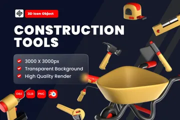 Construction Tools 3D Icon Pack