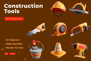 Construction Tools 3D Icon Pack