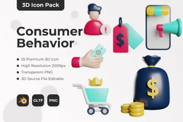 Consumer Behavior 3D Icon Pack