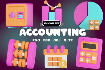 Contabilidad Paquete de Icon 3D