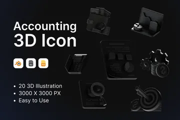 Contabilidad Paquete de Icon 3D