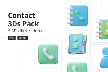 Contact 3D Icon Pack