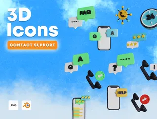 Contactez le support Pack 3D Icon