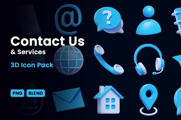 Contact Us 3D Icon Pack