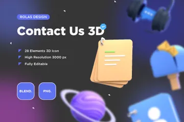 Contactez-nous Pack 3D Icon