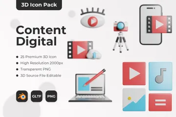 Contenidos digitales Paquete de Icon 3D