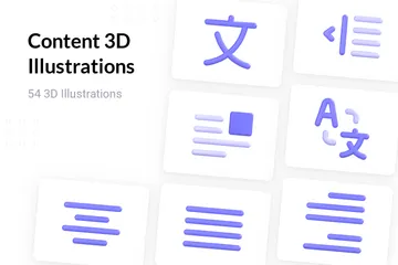 Content 3D Icon Pack