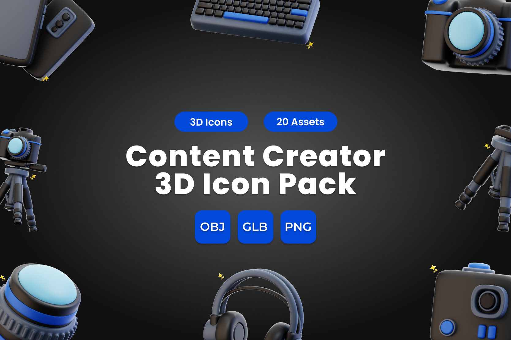 Premium Content Creator 3D Illustration pack from Entertainment 3D ...