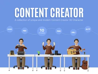 Content Creator 3D Illustration Pack