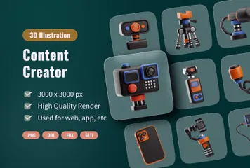 Content Creator 3D Icon Pack