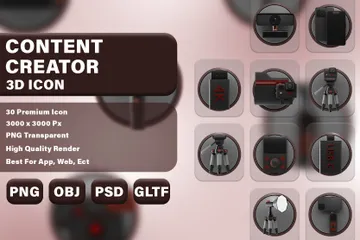 Content Creator 3D Icon Pack