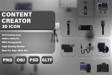 Content Creator 3D Icon Pack