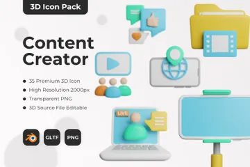Content Creator 3D Icon Pack