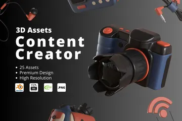 Conter Creator Tool 3D Icon Pack