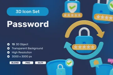 Contraseña Paquete de Icon 3D