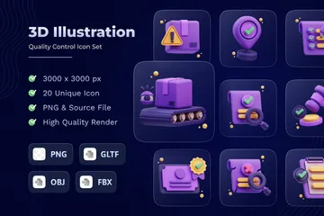 Contrôle de qualité Pack 3D Icon