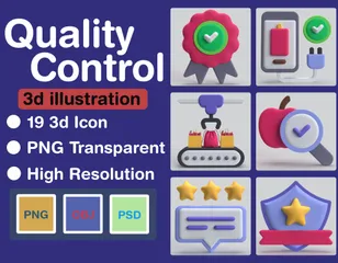 Contrôle de qualité Pack 3D Icon