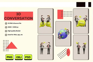 Conversação Pacote de Illustration 3D