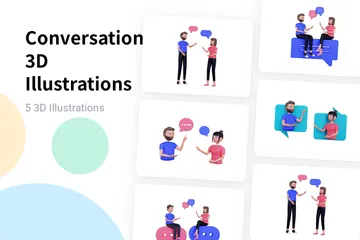 Conversation Pack 3D Illustration