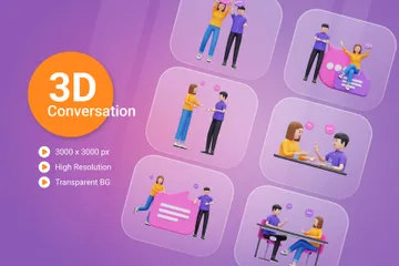 Conversation 3D Illustration Pack