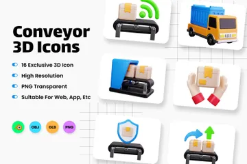 Conveyor 3D Icon Pack