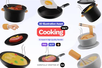 料理 3D Iconパック