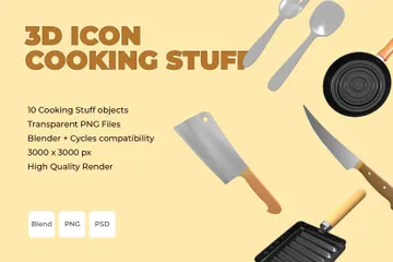 Cooking Stuff 3D Icon Pack