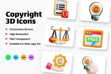 Copyright 3D Icon Pack