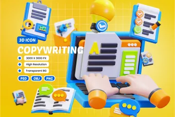 Copywriting 3D Icon Pack