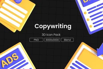 Copywriting Object 3D Icon Pack
