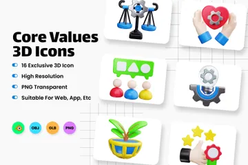 Core Values 3D Icon Pack