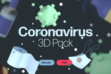 Corona virus Pack 3D Illustration