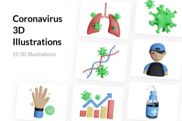 Coronavirus 3D Illustration Pack