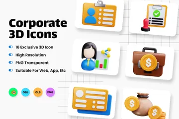 Corporate 3D Icon Pack