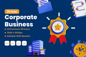 Corporate Business 3D Icon Pack