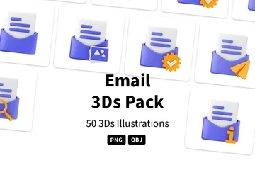 Correo electrónico Paquete de Icon 3D