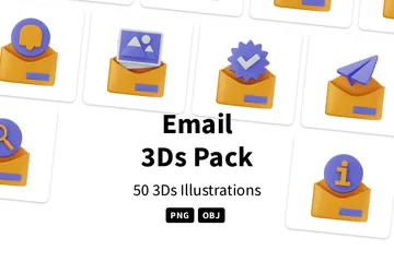 Correo electrónico Paquete de Icon 3D
