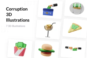 Corrupción Paquete de Illustration 3D
