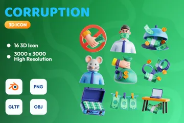 Corruption 3D Illustration Pack