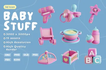 Cosas de bebe Paquete de Icon 3D