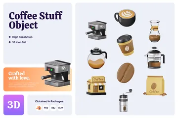 Cosas de cafe Paquete de Icon 3D