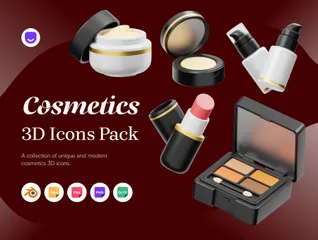 Cosmetic Products 3D Icon Pack