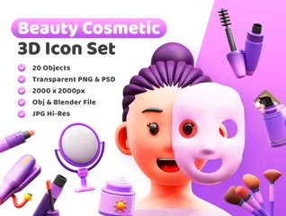 Productos cosméticos Paquete de Illustration 3D